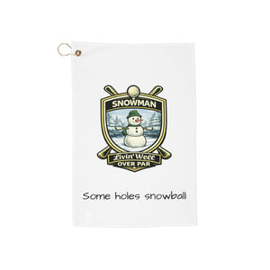 Golf Towel — The Snowman | Livin’ Well Over Par