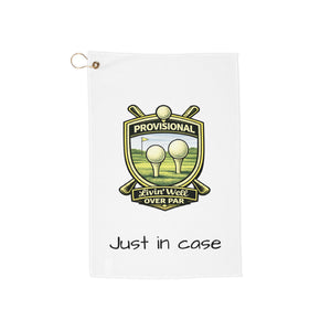 Golf Towel — “Provisional” | Livin’ Well Over Par
